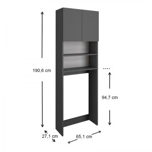 meg-GP041-0035,2-3 ΕΠΙΠΛΟ ΠΛΥΝΤΗΡΙΟΥ RAMSEY MEGAPAP ΑΠΟ ΜΕΛΑΜΙΝΗ ΧΡΩΜΑ ΑΝΘΡΑΚΙ 65X27X190,6ΕΚ.