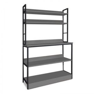 meg-GP041-0042,2-1 ΕΠΙΠΛΟ ΚΟΥΖΙΝΑΣ FOYER MEGAPAP ΜΕΤΑΛΛΙΚΟ - ΜΕΛΑΜΙΝΗΣ ΧΡΩΜΑ ΜΑΥΡΟ - ΑΝΘΡΑΚΙ 101X36X160,7ΕΚ.