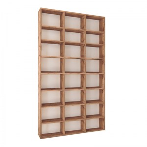 meg-GP041-0045,2-2 ΒΙΒΛΙΟΘΗΚΗ ΜΕΛΑΜΙΝΗΣ FYODOR MEGAPAP ΧΡΩΜΑ PINE OAK 102X16X178ΕΚ.