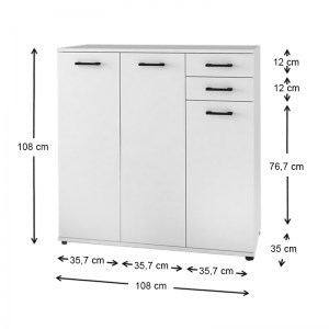 meg-GP041-0064,2-3 ΠΑΠΟΥΤΣΟΘΗΚΗ - ΝΤΟΥΛΑΠΙ POLLY MEGAPAP ΑΠΟ ΜΕΛΑΜΙΝΗ ΧΡΩΜΑ ΛΕΥΚΟ 108X35X108ΕΚ.