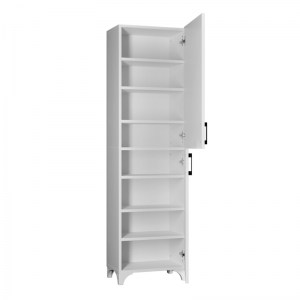 meg-GP041-0069,1-5 ΝΤΟΥΛΑΠΙ ΚΟΥΖΙΝΑΣ/ΜΠΑΝΙΟΥ CHARLIE MEGAPAP ΧΡΩΜΑ ΛΕΥΚΟ 49X31,8X173,9ΕΚ.