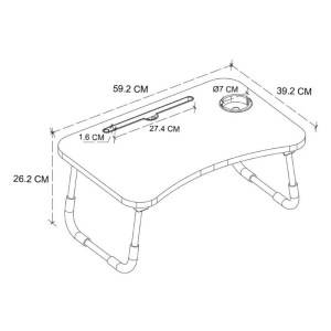 meg-GP041-0074,2-3 ΤΡΑΠΕΖΑΚΙ LAPTOP SEDON MEGAPAP ΧΡΩΜΑ ΑΝΘΡΑΚΙ 59,2X39,2X26,2ΕΚ.