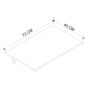 meg-GP041-0079,1-4 ΤΡΑΠΕΖΙ ΚΟΥΖΙΝΑΣ - ΓΡΑΦΕΙΟ ΕΠΙΤΟΙΧΙΟ ΠΤΥΣΣΟΜΕΝΟ RAVAN MEGAPAP ΧΡΩΜΑ ΛΕΥΚΟ 72X45ΕΚ.