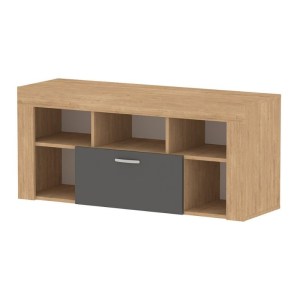 meg-GP041-0082,1-3 ΕΠΙΠΛΟ ΤΗΛΕΟΡΑΣΗΣ MIDILI MEGAPAP ΧΡΩΜΑ SAPPHIRE OAK - ΑΝΘΡΑΚΙ 135X42X60,7ΕΚ.