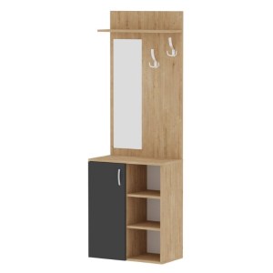 meg-GP041-0083,1-3 ΕΠΙΠΛΟ ΕΙΣΟΔΟΥ NORVA MEGAPAP ΧΡΩΜΑ SAPPHIRE OAK - ΑΝΘΡΑΚΙ 67,8X36,3X200,6ΕΚ.