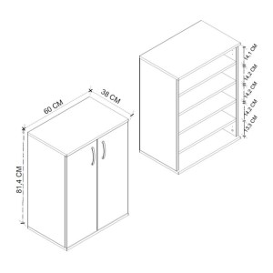 meg-GP041-0084,2-5 ΠΑΠΟΥΤΣΟΘΗΚΗ - ΝΤΟΥΛΑΠΙ MANOLO MEGAPAP ΧΡΩΜΑ ΚΑΠΝΙΣΤΗ ΚΑΡΥΔΙΑ 60X38X81,4ΕΚ.