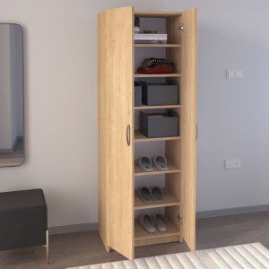 meg-GP041-0085,3-2 ΝΤΟΥΛΑΠΑ ΡΟΥΧΩΝ - ΠΑΠΟΥΤΣΟΘΗΚΗ RENSO MEGAPAP ΔΙΦΥΛΛΗ ΧΡΩΜΑ SAPPHIRE OAK 59,8X37,8X178,5ΕΚ.