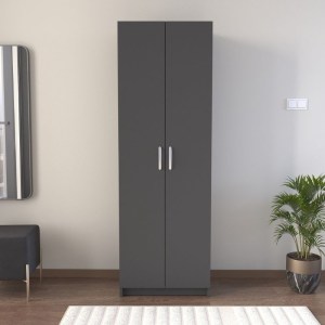meg-GP041-0085,4-3 ΝΤΟΥΛΑΠΑ ΡΟΥΧΩΝ - ΠΑΠΟΥΤΣΟΘΗΚΗ RENSO MEGAPAP ΔΙΦΥΛΛΗ ΧΡΩΜΑ ΑΝΘΡΑΚΙ 59,8X37,8X178,5ΕΚ.