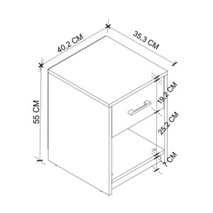 meg-GP041-0087,1-3 ΚΟΜΟΔΙΝΟ SCOTY MEGAPAP ΧΡΩΜΑ ΛΕΥΚΟ 40,2X35,3X55ΕΚ.