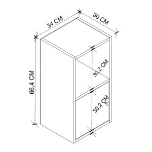 meg-GP041-0088,2-4 ΚΟΜΟΔΙΝΟ VITO MEGAPAP ΧΡΩΜΑ SAPPHIRE OAK 34X30X66,4ΕΚ.