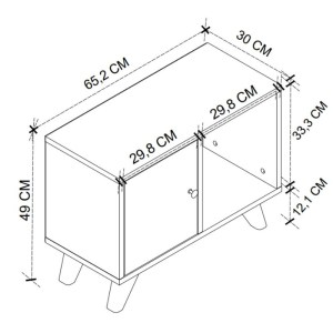 meg-GP041-0091,1-4 ΚΟΜΟΔΙΝΟ RICO MEGAPAP ΧΡΩΜΑ ΛΕΥΚΟ 65,2X30X49ΕΚ.