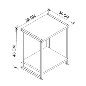 meg-GP041-0092,2-3 ΚΟΜΟΔΙΝΟ GINA MEGAPAP ΧΡΩΜΑ ΑΝΘΡΑΚΙ - ΜΑΥΡΟ 39X30X48ΕΚ.