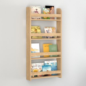 meg-GP041-0097,2-0 ΕΠΙΤΟΙΧΙΑ ΒΙΒΛΙΟΘΗΚΗ - ΡΑΦΙΕΡΑ MONTESSORI MEGAPAP ΧΡΩΜΑ SAPPHIRE OAK 60X15X120ΕΚ.