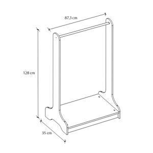 meg-GP041-0100,2-3 ΕΠΙΠΛΟ ΕΙΣΟΔΟΥ BELGUM MEGAPAP ΧΡΩΜΑ ΛΕΥΚΟ 87,3X35X128ΕΚ.