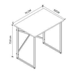 meg-GP041-0103,1-3 ΓΡΑΦΕΙΟ ΕΡΓΑΣΙΑΣ VERNE MEGAPAP ΧΡΩΜΑ PINE OAK 75X52X73,8ΕΚ.