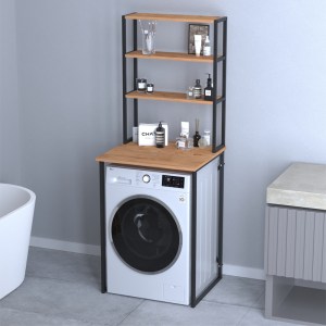 meg-GP041-0105,1-0 ΕΠΙΠΛΟ ΠΛΥΝΤΗΡΙΟΥ BOBBY MEGAPAP ΧΡΩΜΑ PINE OAK 67X60X178ΕΚ.