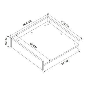 meg-GP041-0109,1-3 ΒΑΣΗ ΣΤΗΡΙΞΗΣ ΠΛΥΝΤΗΡΙΟΥ - ΣΤΕΓΝΩΤΗΡΙΟΥ SUNTA MEGAPAP ΧΡΩΜΑ ΛΕΥΚΟ 65,8X61,9X15ΕΚ.