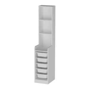meg-GP041-0110,1-3 ΕΠΙΠΛΟ ΚΟΥΖΙΝΑΣ - ΜΠΑΝΙΟΥ UTAH MEGAPAP ΜΕ 5 ΣΥΡΤΑΡΙΑ ΧΡΩΜΑ ΛΕΥΚΟ 34,6X44,3X178ΕΚ.