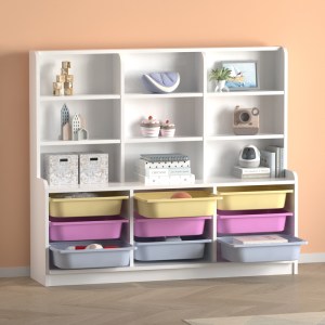 meg-GP041-0112,1-1 ΒΙΒΛΙΟΘΗΚΗ OBIA MEGAPAP ΜΕ 9 ΣΥΡΤΑΡΙΑ ΧΡΩΜΑ ΛΕΥΚΟ 132,6X30X115ΕΚ.