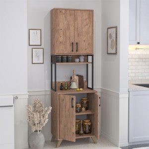 meg-GP041-0115,1-1 ΕΠΙΠΛΟ ΚΟΥΖΙΝΑΣ SEDEF MEGAPAP ΧΡΩΜΑ PINE OAK 61X40X202,1ΕΚ.