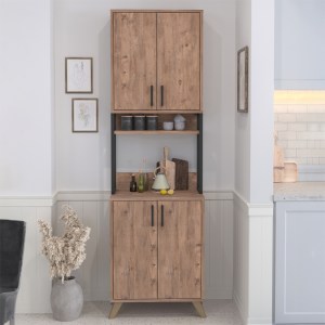meg-GP041-0115,1-2 ΕΠΙΠΛΟ ΚΟΥΖΙΝΑΣ SEDEF MEGAPAP ΧΡΩΜΑ PINE OAK 61X40X202,1ΕΚ.