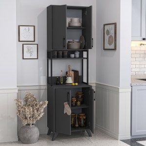 meg-GP041-0115,2-1 ΕΠΙΠΛΟ ΚΟΥΖΙΝΑΣ SEDEF MEGAPAP ΧΡΩΜΑ ΑΝΘΡΑΚΙ 61X40X202,1ΕΚ.