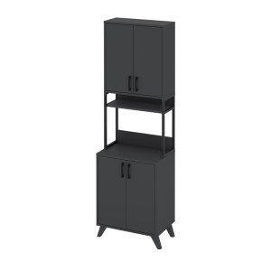 meg-GP041-0115,2-3 ΕΠΙΠΛΟ ΚΟΥΖΙΝΑΣ SEDEF MEGAPAP ΧΡΩΜΑ ΑΝΘΡΑΚΙ 61X40X202,1ΕΚ.