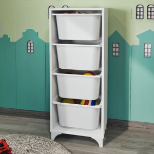 meg-GP041-0117,1-0 ΣΥΡΤΑΡΙΕΡΑ ΚΟΥΖΙΝΑΣ - ΜΠΑΝΙΟΥ KAYRA I MEGAPAP ΜΕ 4 ΣΥΡΤΑΡΙΑ ΧΡΩΜΑ ΛΕΥΚΟ 45,3X29,7X116,3ΕΚ.