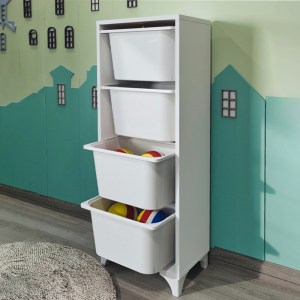 meg-GP041-0117,1-1 ΣΥΡΤΑΡΙΕΡΑ ΚΟΥΖΙΝΑΣ - ΜΠΑΝΙΟΥ KAYRA I MEGAPAP ΜΕ 4 ΣΥΡΤΑΡΙΑ ΧΡΩΜΑ ΛΕΥΚΟ 45,3X29,7X116,3ΕΚ.