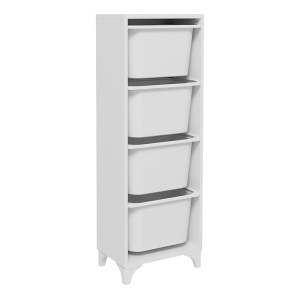meg-GP041-0117,1-3 ΣΥΡΤΑΡΙΕΡΑ ΚΟΥΖΙΝΑΣ - ΜΠΑΝΙΟΥ KAYRA I MEGAPAP ΜΕ 4 ΣΥΡΤΑΡΙΑ ΧΡΩΜΑ ΛΕΥΚΟ 45,3X29,7X116,3ΕΚ.