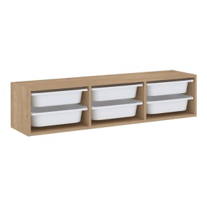 meg-GP041-0118,1-2 ΣΥΡΤΑΡΙΕΡΑ ΕΠΙΤΟΙΧΙΑ PAVIA MEGAPAP ΜΕ 6 ΣΥΡΤΑΡΙΑ ΧΡΩΜΑ SAPPHIRE OAK 132X31X30,7ΕΚ.