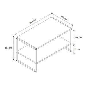 meg-GP041-0123,1-3 ΤΡΑΠΕΖΑΚΙ ΣΑΛΟΝΙΟΥ GIZA MEGAPAP ΧΡΩΜΑ RUSTIC ΚΑΡΥΔΙ 90,2X50,3X50,4ΕΚ.