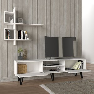 meg-GP042-0015,2-1 ΣΥΝΘΕΣΗ ΤΗΛΕΟΡΑΣΗΣ SALERNO MEGAPAP ΧΡΩΜΑ ΛΕΥΚΟ 180X35X51ΕΚ.