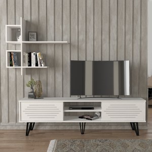 meg-GP042-0015,2-2 ΣΥΝΘΕΣΗ ΤΗΛΕΟΡΑΣΗΣ SALERNO MEGAPAP ΧΡΩΜΑ ΛΕΥΚΟ 180X35X51ΕΚ.