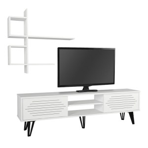 meg-GP042-0015,2-4 ΣΥΝΘΕΣΗ ΤΗΛΕΟΡΑΣΗΣ SALERNO MEGAPAP ΧΡΩΜΑ ΛΕΥΚΟ 180X35X51ΕΚ.
