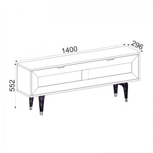 meg-GP042-0022,1-6 ΕΠΙΠΛΟ ΤΗΛΕΟΡΑΣΗΣ SIRONA MEGAPAP ΑΠΟ ΜΕΛΑΜΙΝΗ ΧΡΩΜΑ SAPPHIRE 140X30X55ΕΚ.
