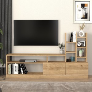 meg-GP042-0030,2-2 ΣΥΝΘΕΣΗ ΤΗΛΕΟΡΑΣΗΣ PESARO MEGAPAP ΧΡΩΜΑ SEPET OAK 165X25X91,3ΕΚ.