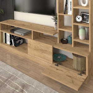 meg-GP042-0030,2-3 ΣΥΝΘΕΣΗ ΤΗΛΕΟΡΑΣΗΣ PESARO MEGAPAP ΧΡΩΜΑ SEPET OAK 165X25X91,3ΕΚ.