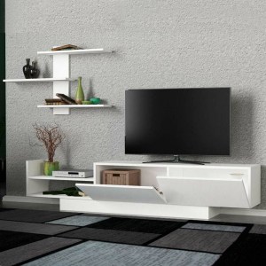meg-GP042-0034,1-1 ΣΥΝΘΕΣΗ ΤΗΛΕΟΡΑΣΗΣ EGEMEN MEGAPAP ΑΠΟ ΜΕΛΑΜΙΝΗ ΧΡΩΜΑ ΛΕΥΚΟ 180X32X40ΕΚ.