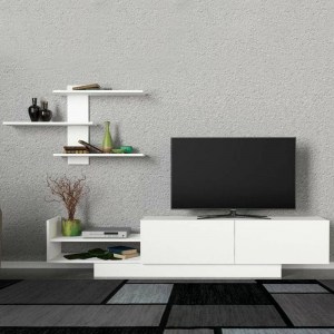 meg-GP042-0034,1-2 ΣΥΝΘΕΣΗ ΤΗΛΕΟΡΑΣΗΣ EGEMEN MEGAPAP ΑΠΟ ΜΕΛΑΜΙΝΗ ΧΡΩΜΑ ΛΕΥΚΟ 180X32X40ΕΚ.