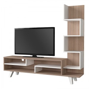 meg-GP042-0043,1-2 ΕΠΙΠΛΟ ΤΗΛΕΟΡΑΣΗΣ GRANADA MEGAPAP ΑΠΟ ΜΕΛΑΜΙΝΗ ΧΡΩΜΑ ΛΕΥΚΟ - CORDOBA 149,5X29,5X120ΕΚ.