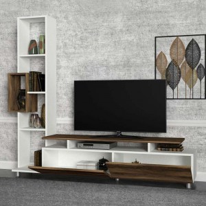 meg-GP042-0046,2-1 ΕΠΙΠΛΟ ΤΗΛΕΟΡΑΣΗΣ TULIP MEGAPAP ΑΠΟ ΜΕΛΑΜΙΝΗ ΧΡΩΜΑ ΛΕΥΚΟ - ΚΑΡΥΔΙ 160X29,5X160ΕΚ.