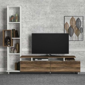meg-GP042-0046,2-2 ΕΠΙΠΛΟ ΤΗΛΕΟΡΑΣΗΣ TULIP MEGAPAP ΑΠΟ ΜΕΛΑΜΙΝΗ ΧΡΩΜΑ ΛΕΥΚΟ - ΚΑΡΥΔΙ 160X29,5X160ΕΚ.