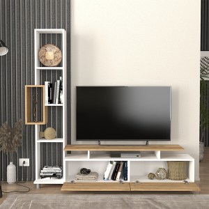 meg-GP042-0046,3-4 ΣΥΝΘΕΣΗ ΤΗΛΕΟΡΑΣΗΣ TULIP MEGAPAP ΧΡΩΜΑ ΛΕΥΚΟ - SEPET OAK 160X29,5X160ΕΚ.