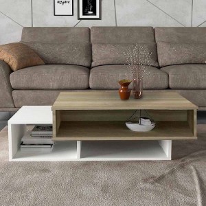meg-GP042-0071,2-1 ΤΡΑΠΕΖΑΚΙ ΣΑΛΟΝΙΟΥ TAB MEGAPAP ΑΠΟ ΜΕΛΑΜΙΝΗ ΧΡΩΜΑ ΛΕΥΚΟ - CORDOBA 105X60X32ΕΚ.