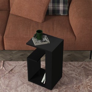 meg-GP042-0092,3-2 ΤΡΑΠΕΖΑΚΙ ΒΟΗΘΗΤΙΚΟ ROSANA MEGAPAP ΧΡΩΜΑ ΜΑΥΡΟ 35X29,5X60ΕΚ.