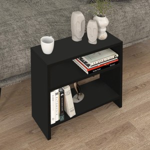 meg-GP042-0095,3-1 ΤΡΑΠΕΖΑΚΙ ΒΟΗΘΗΤΙΚΟ SILVANUS MEGAPAP ΧΡΩΜΑ ΜΑΥΡΟ 51X17,5X49ΕΚ.