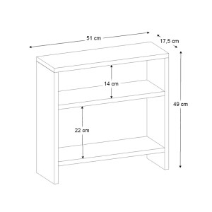 meg-GP042-0095,3-3 ΤΡΑΠΕΖΑΚΙ ΒΟΗΘΗΤΙΚΟ SILVANUS MEGAPAP ΧΡΩΜΑ ΜΑΥΡΟ 51X17,5X49ΕΚ.