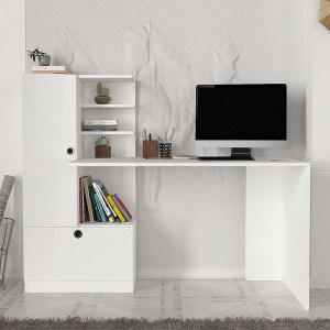 meg-GP042-0110,2-2 ΓΡΑΦΕΙΟ ΕΡΓΑΣΙΑΣ DOMINGO MEGAPAP ΑΠΟ ΜΕΛΑΜΙΝΗ ΧΡΩΜΑ ΛΕΥΚΟ 149,5X60X120ΕΚ.