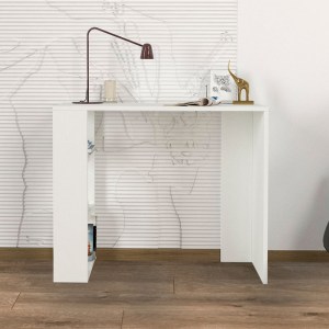 meg-GP042-0115,1-1 ΓΡΑΦΕΙΟ ΕΡΓΑΣΙΑΣ NETENIA MEGAPAP ΑΠΟ ΜΕΛΑΜΙΝΗ ΧΡΩΜΑ ΛΕΥΚΟ 90X40X74ΕΚ.